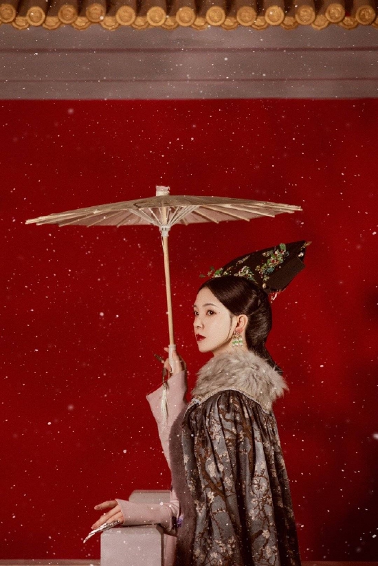 陈瑶清宫旗装韵味十足漫走红墙深宫