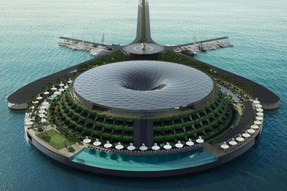 在海上造35000㎡漂浮酒店 引千万网友围观