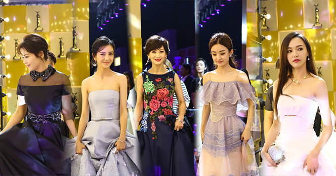 赵丽颖刘涛赵雅芝等群星现身金鹰颁奖礼