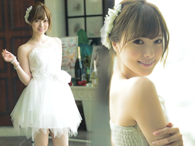 白石麻衣蕾丝纱裙梦幻 秀香肩美腿