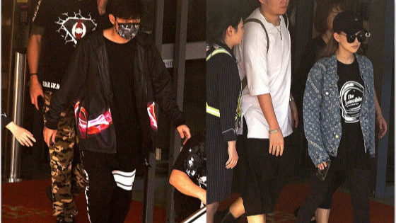 周杰伦昆凌撇一前一后匆匆上车