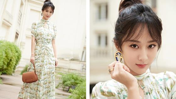 越来越有女人味！杨紫着长裙清新优雅似仙女本人