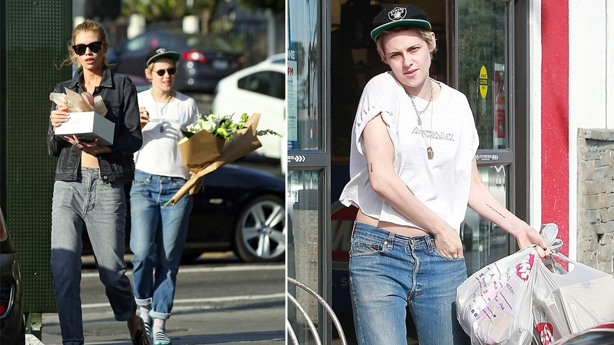 “暮光女”单手拎袋男友力max 模特女友帅气撩发魅力足