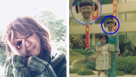 孙燕姿自曝童年齐刘海挫照