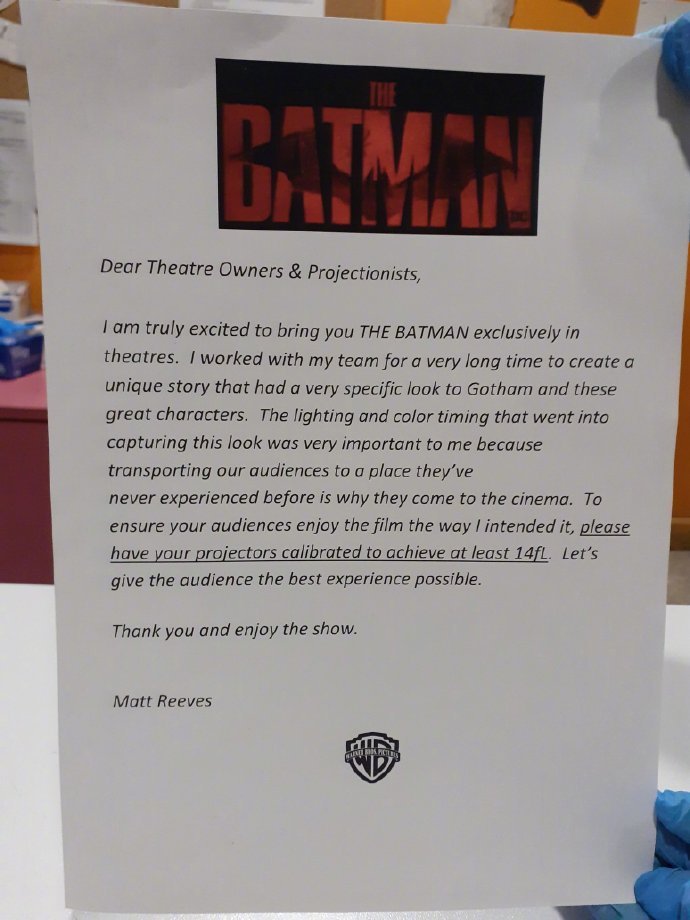 组图：《新蝙蝠侠》导演发公开信请全球影院调整放映亮度