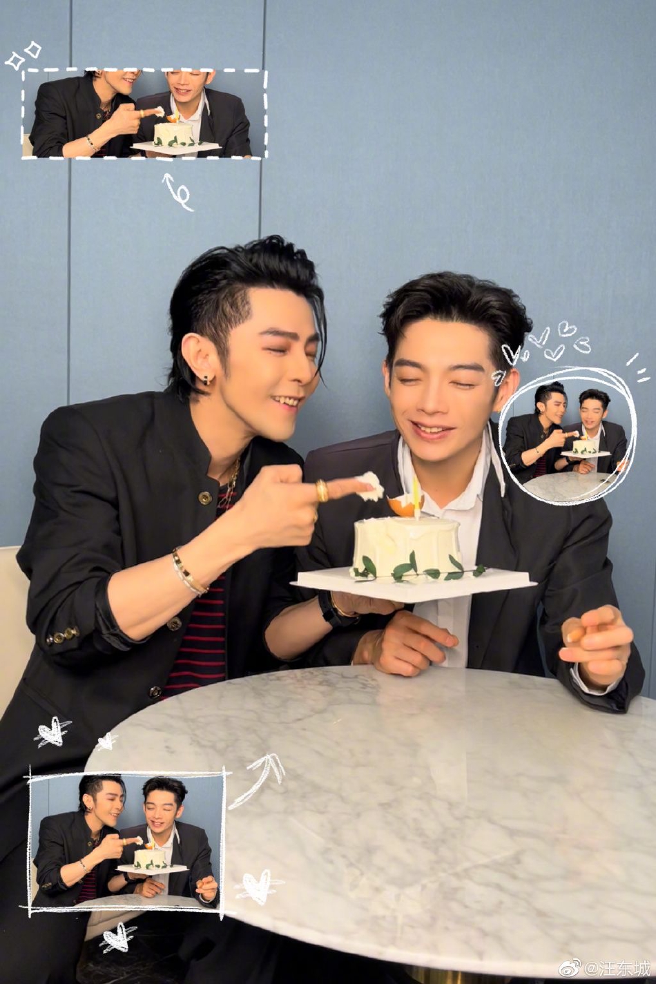 组图:汪东城晒照为辰亦儒庆生 二人互抹奶油相爱相杀