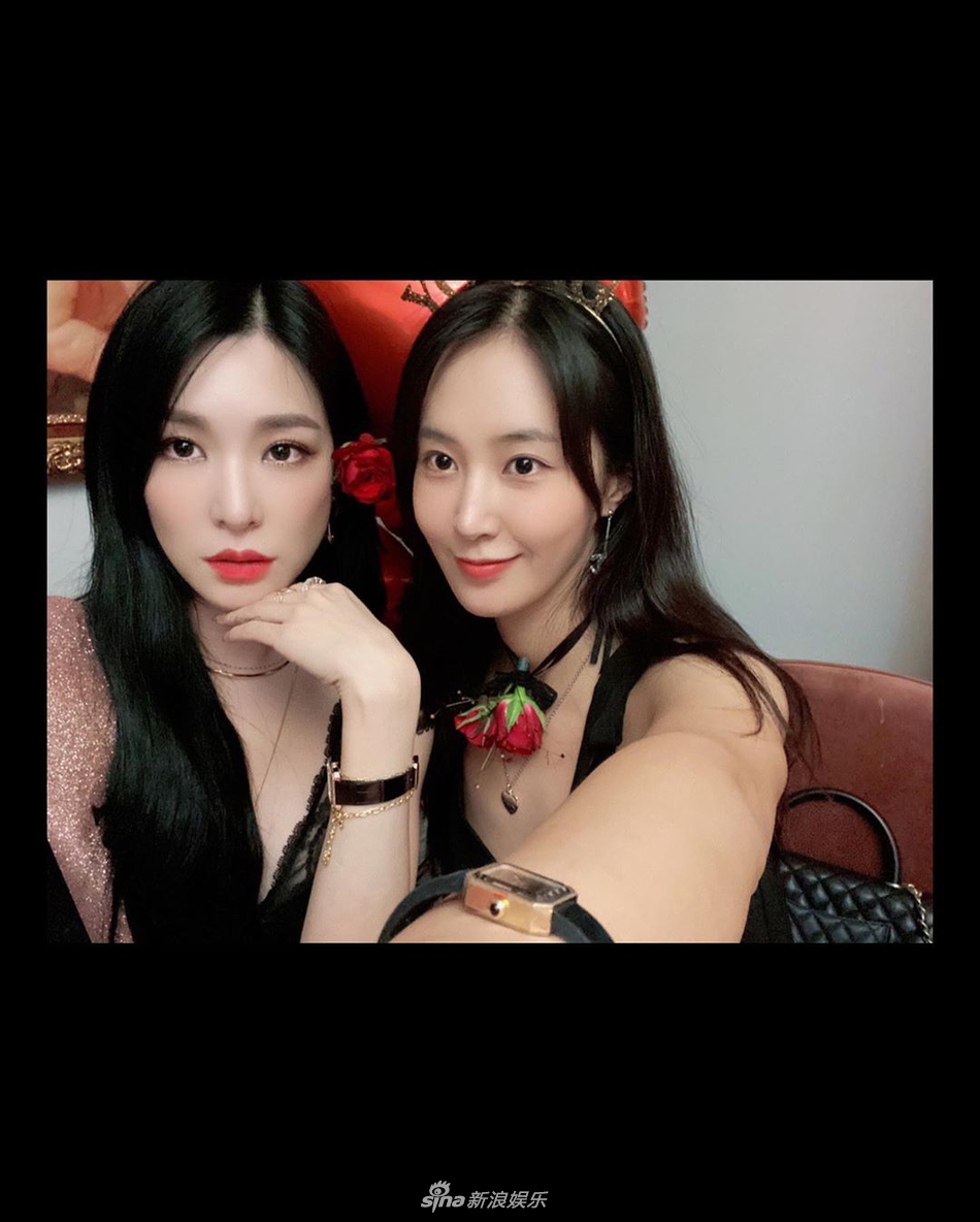組圖：Tiffany生日趴少女時代成員為姐妹慶生 全體黑色小禮服