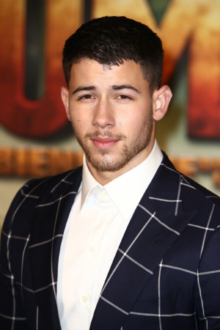 组图:尼克-乔纳斯身穿格子西服出席首映礼 尽显魅力