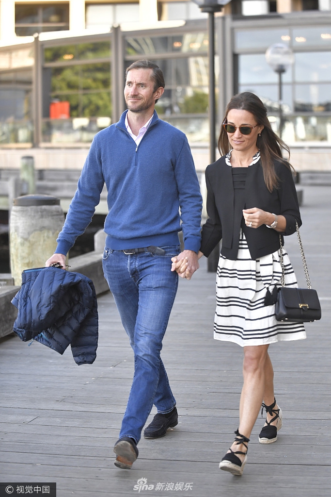 刚刚新婚的王妃妹妹皮帕·米德尔顿(pippa middleton)牵手高富帅老公