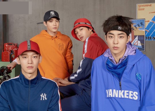 组图:exo拍摄运动风宣传照 扎发带帅气养眼