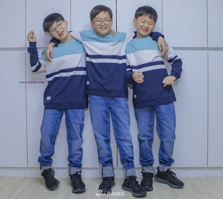 組圖：宋家三胞胎慶祝9歲生日 開心晒禮物長成小少年