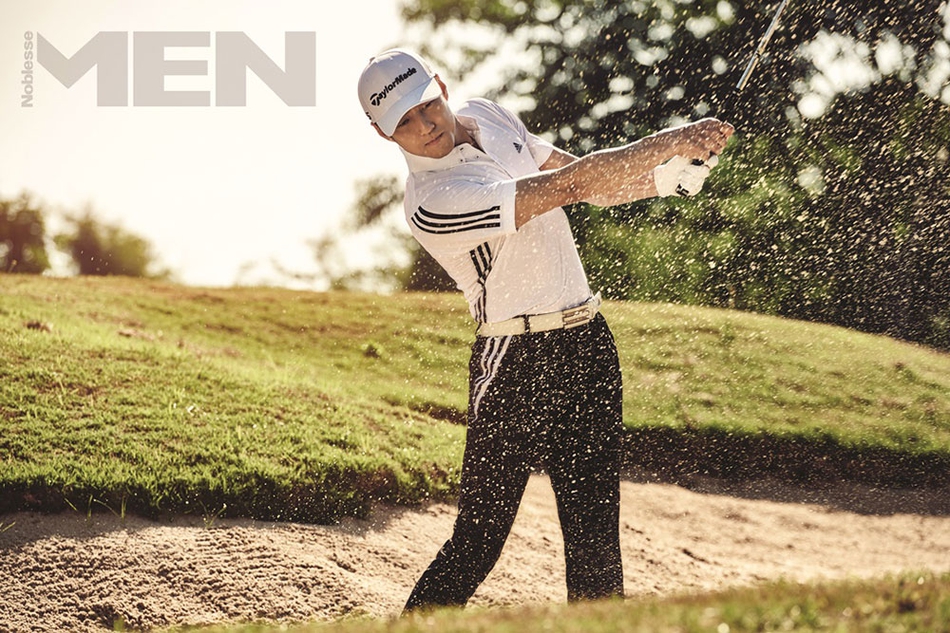 组图:池珍熙运动写真曝光 打高尔夫秀健美身材