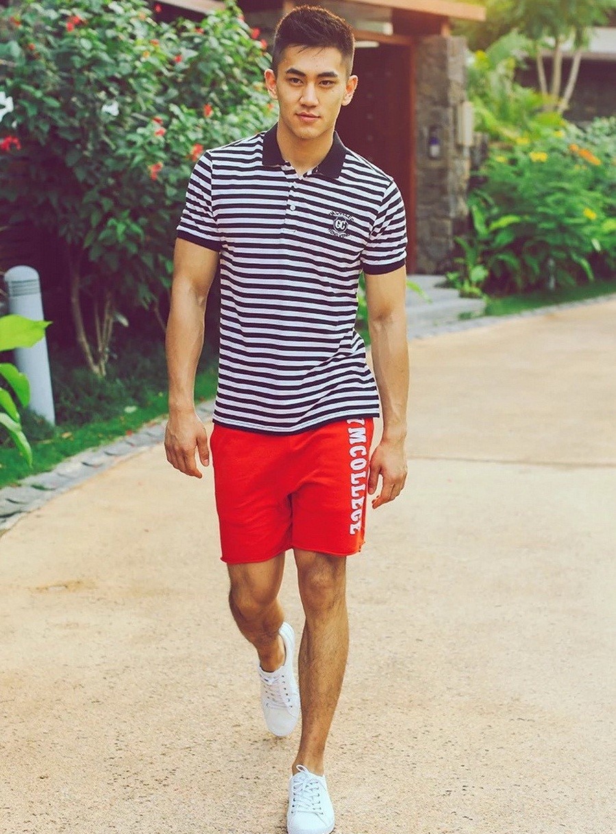 组图朱宦霖拍运动宣传片阳光帅气活力十足