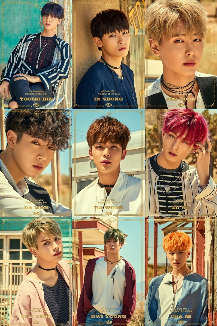 新浪娱乐讯 韩国男团sf9迷你3辑《knights of the sun》回归预告照