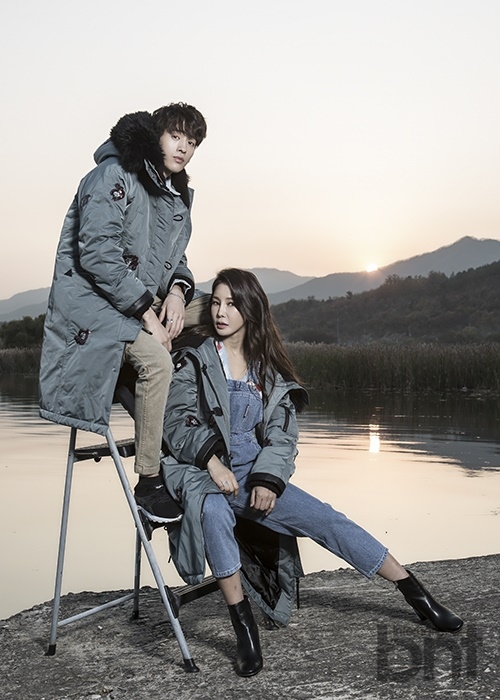 组图:米娜柳弼立情侣写真 姐弟恋不惧17岁年龄差