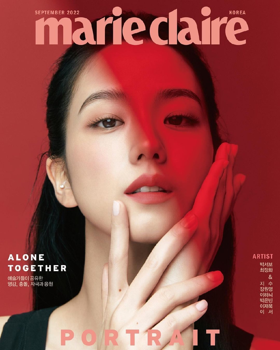 組圖：BLACKPINK金智秀登雜誌封面 紅脣造型冷豔氣場強
