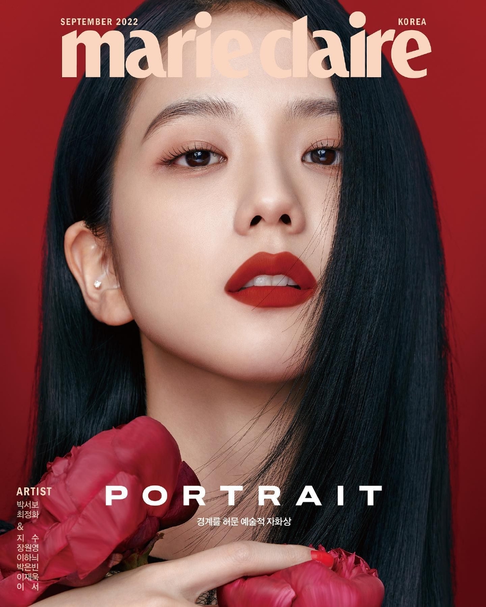組圖：BLACKPINK金智秀登雜誌封面 紅脣造型冷豔氣場強