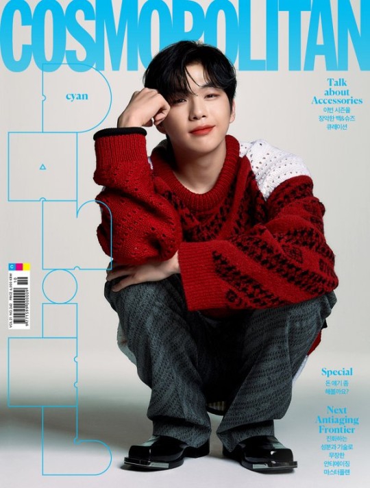 組圖：姜丹尼爾登時尚雜誌封面 美妝紅脣造型突破定義