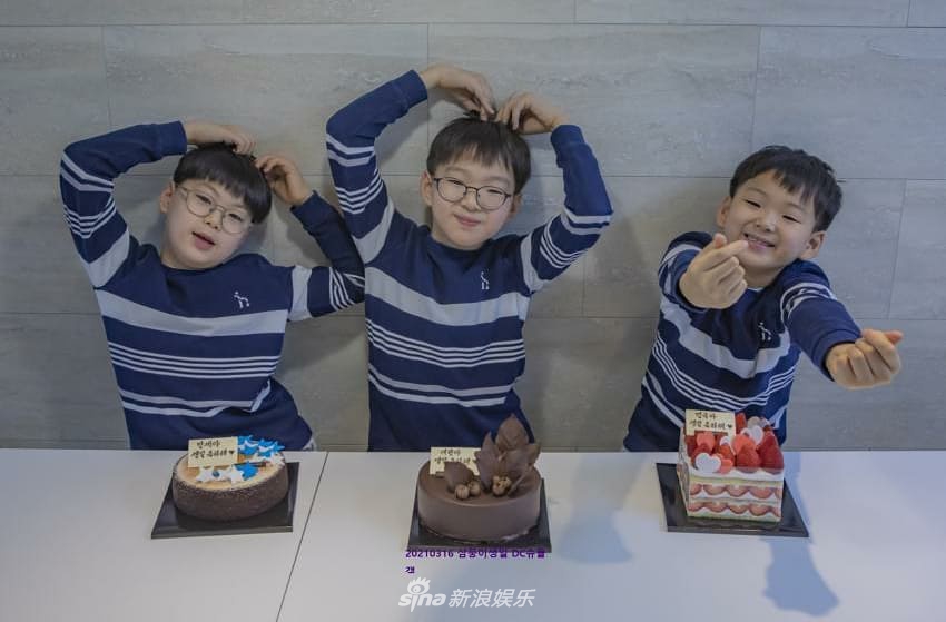 組圖：宋家三胞胎慶祝9歲生日 開心晒禮物長成小少年