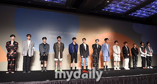 組圖：韓男團Seventeen亮相 發行第七張迷你專輯
