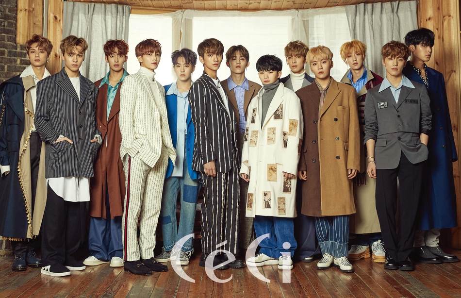 韩男团seventeen行程忙看到粉丝排队不能喊累