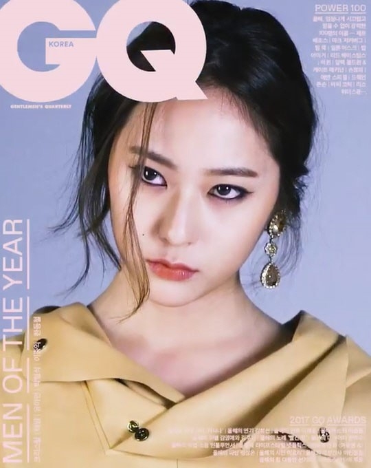 11月28日,韩国女星krystal为《gq》杂志拍摄的一组写真公开,烟熏妆