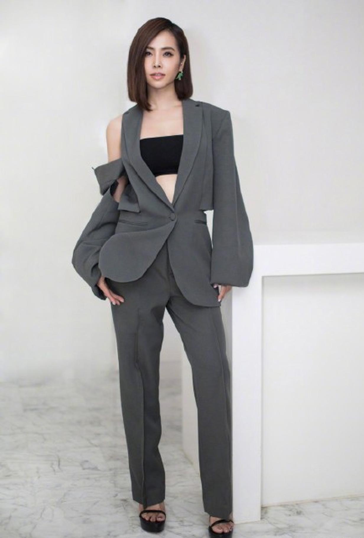 组图蔡依林商务装曝光精简干练霸道女王范儿十足