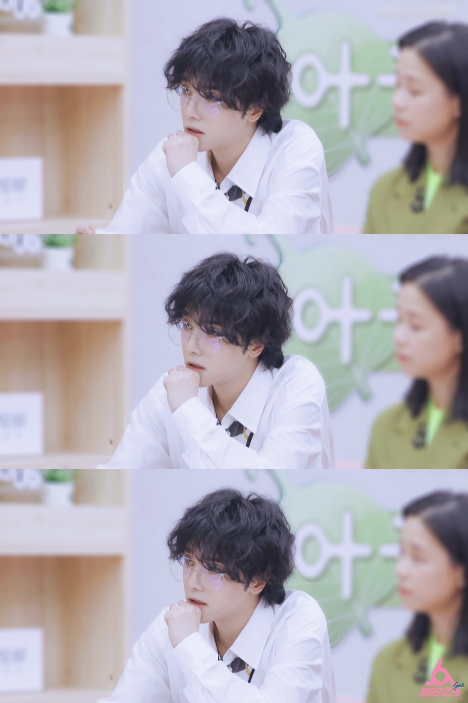 组图:华晨宇白衬衫搭卷发解锁新造型 戴多边形眼镜秒变禁欲系