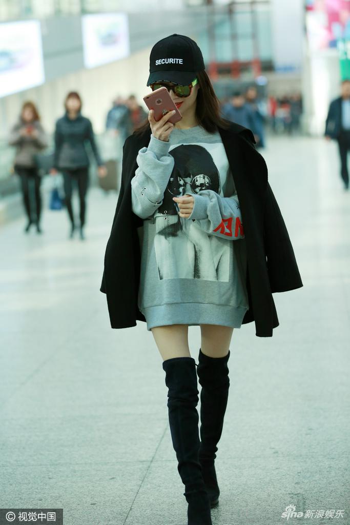 舒畅过膝长靴秀细长美腿