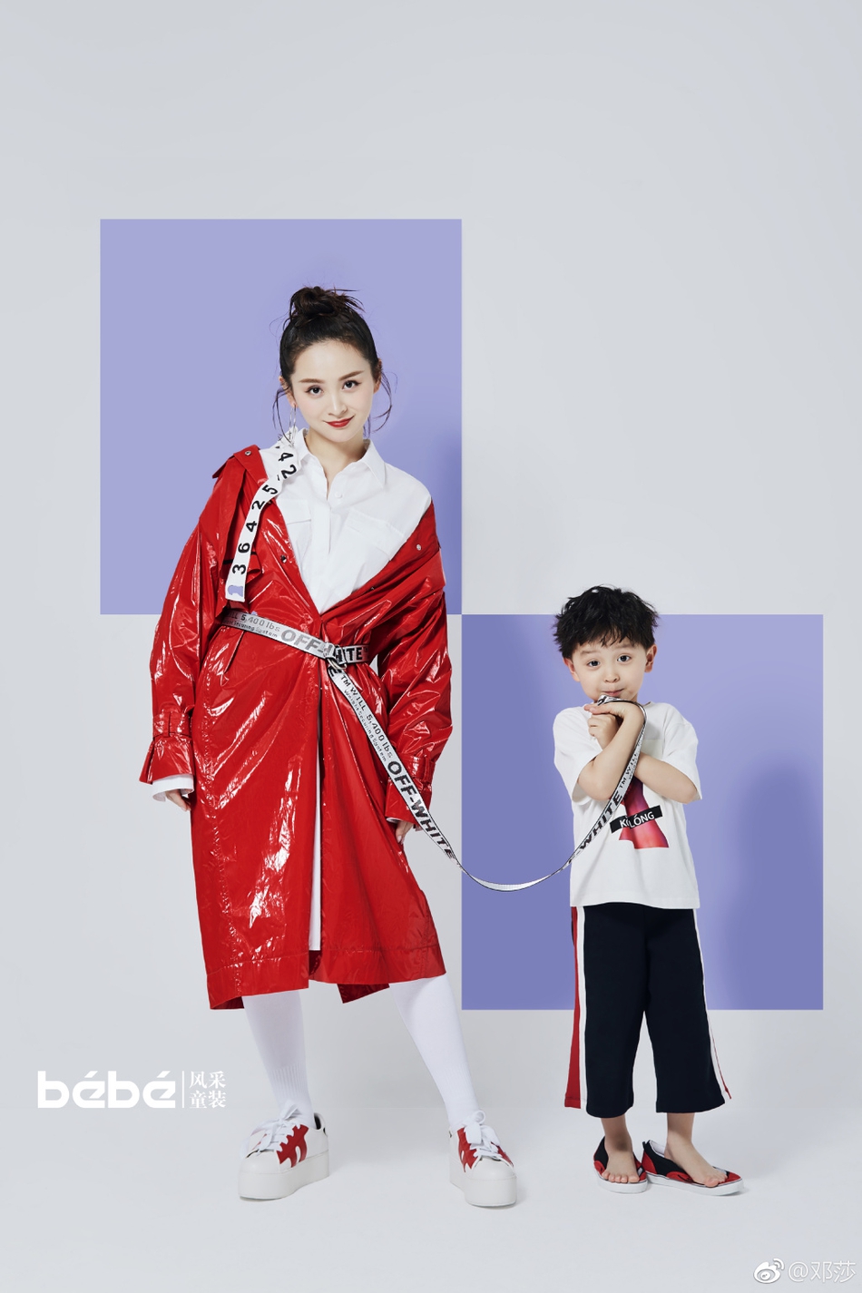组图:邓莎晒亲子写真表白儿子 大麟子呆萌出镜小卷毛抢镜