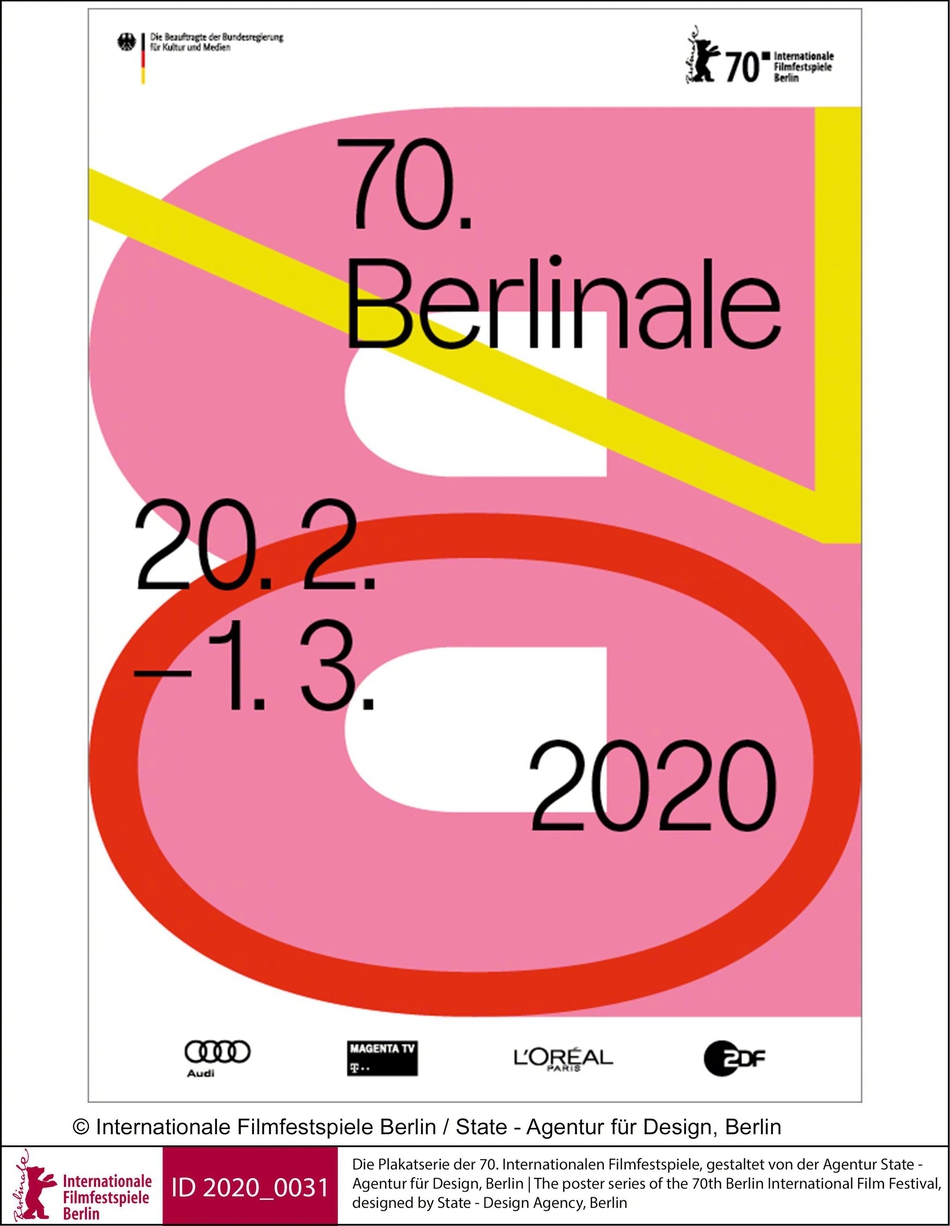 组图:柏林电影节主视觉海报发布 简洁风格突出第70届概念