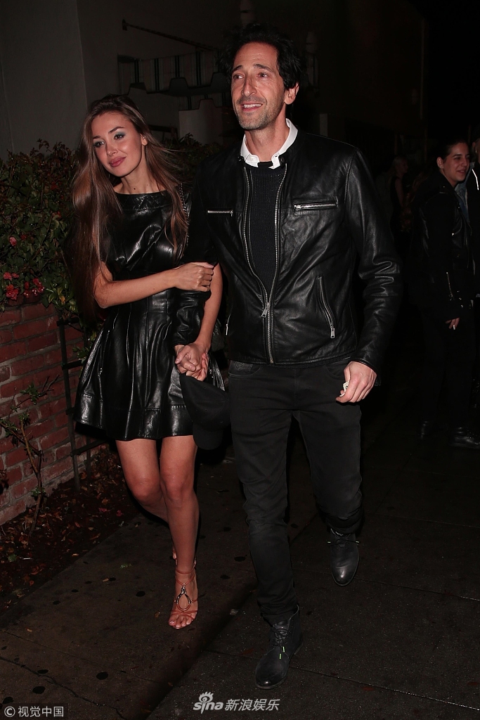 洛杉矶,阿德里安·布劳迪(adrien brody)和女友lara lieto约会被拍