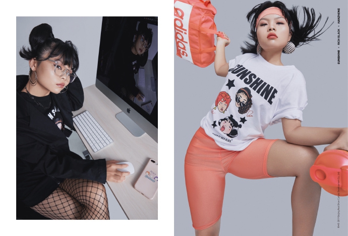 组图:3unshine最新大片造型多变 cindy穿网袜前卫大胆充满自信