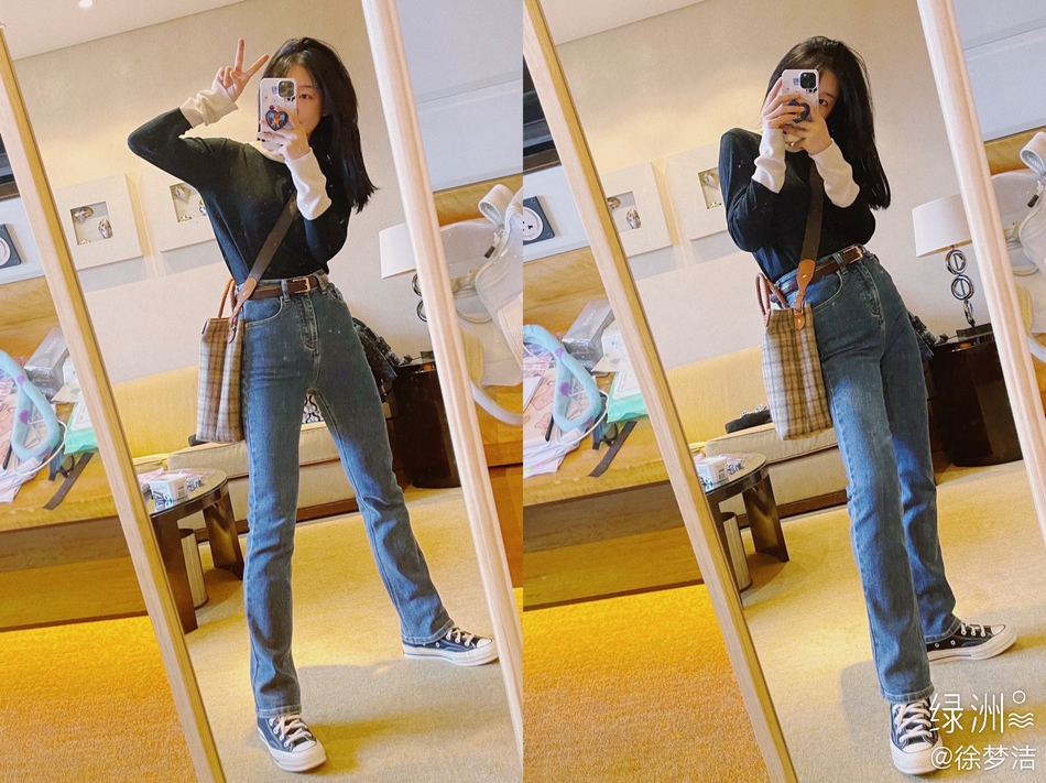 组图:徐梦洁晒春日穿搭照 对镜子自拍少女感十足_高清图集_新浪网