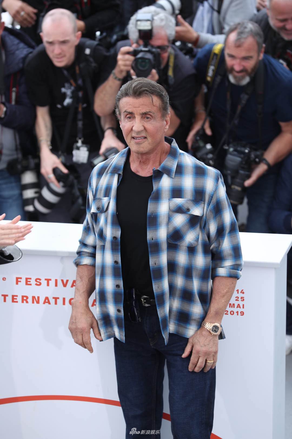 西尔维斯特·史泰龙亮相戛纳