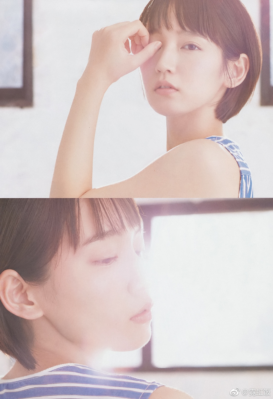 组图:吉冈里帆清爽拍摄漫画杂志封面 尽显天然清新美