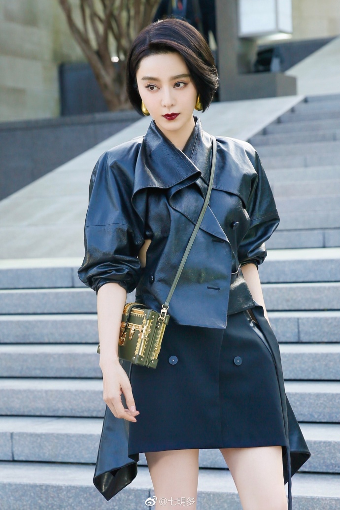 组图:范冰冰短发造型帅翻天