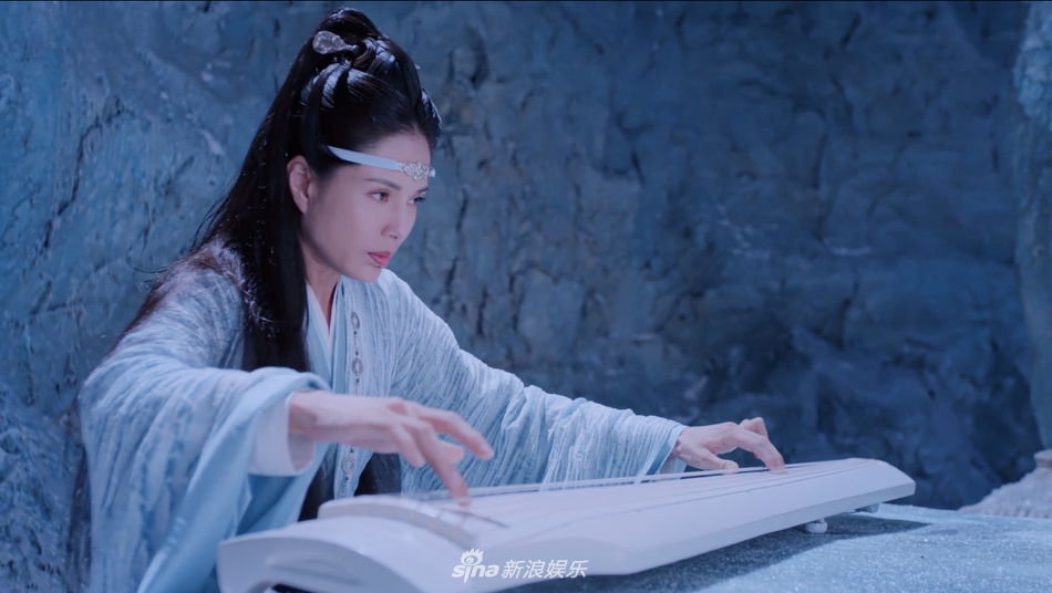 组图岁月不败美人陈情令李若彤蓝裙淡雅气质出尘仙气足