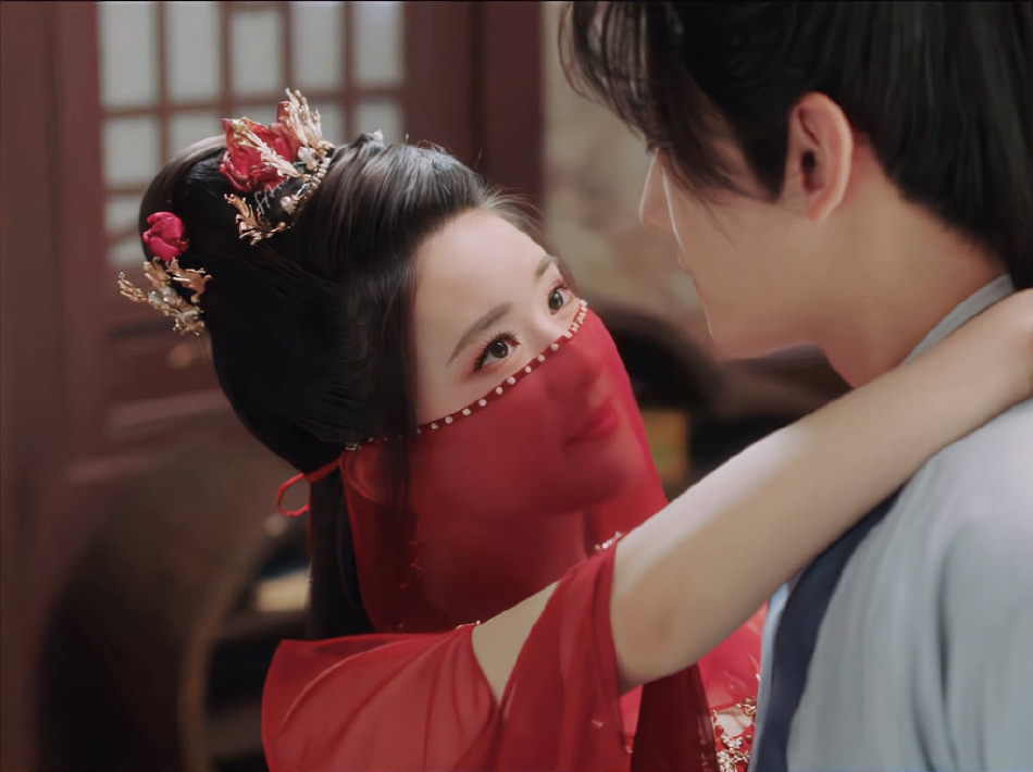 《且试天下》昨日开播赵露思白风夕红衣蒙面造型美丽动人