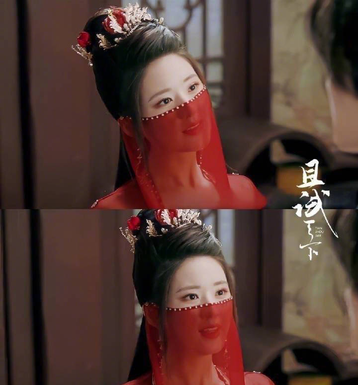 《且试天下》昨日开播赵露思白风夕红衣蒙面造型美丽动人