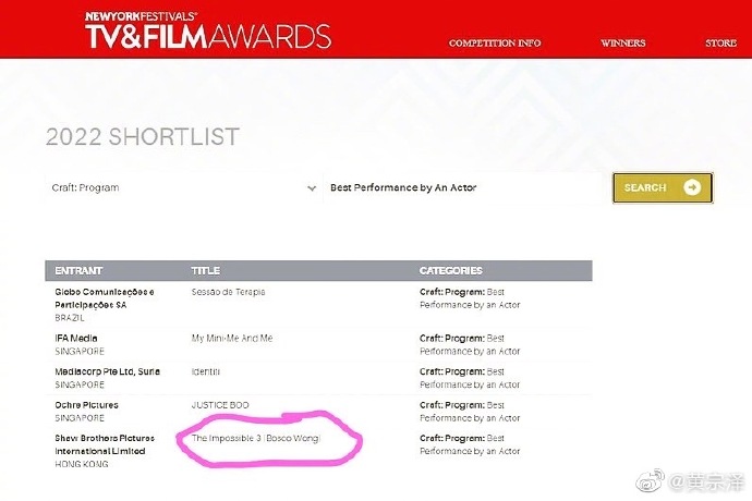 组图：黄宗泽凭借《非凡三侠》入围纽约电影电视节最佳男主角