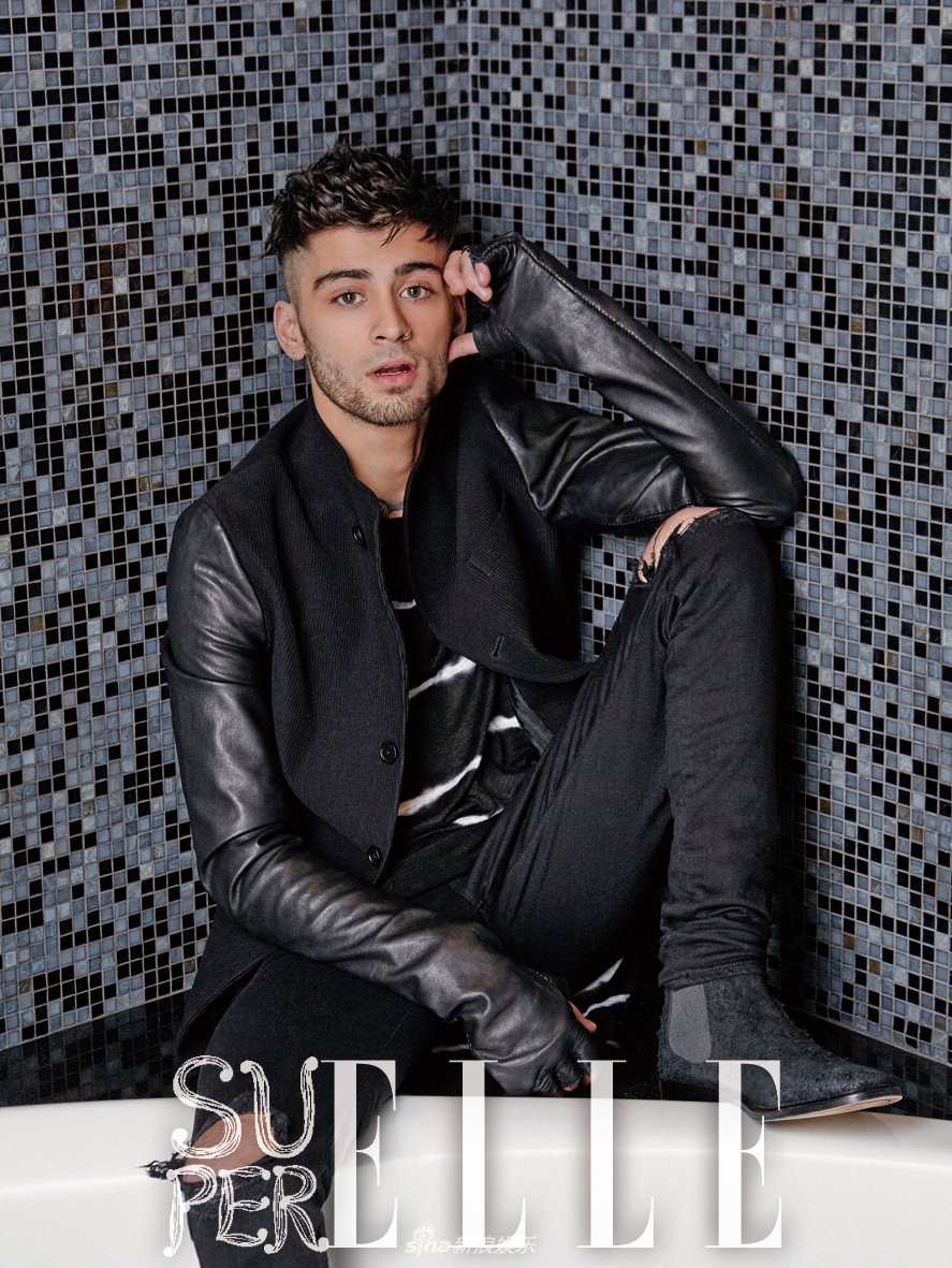 组图:吉吉前男友泽恩·马利克帅气写真 黑衣黑裤显沧桑感