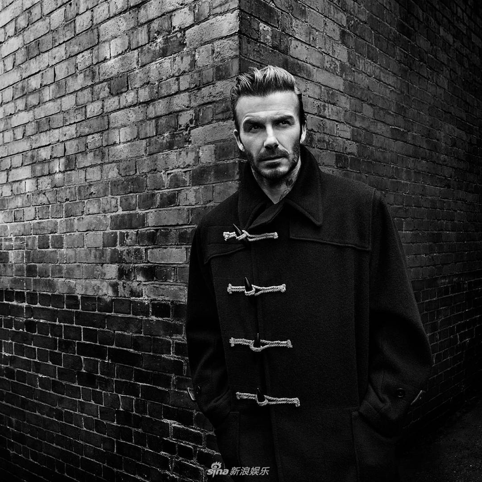 贝克汉姆黑白大片眼神深邃