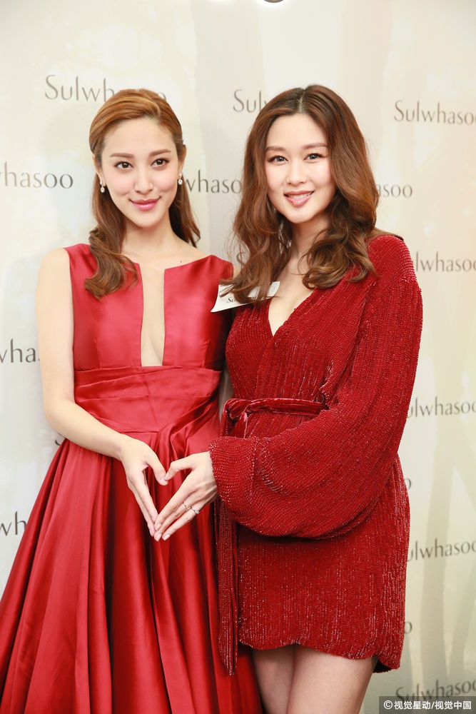 组图美丽孕妈陈凯琳岑丽香红妆喜庆同台斗美分享孕后心得