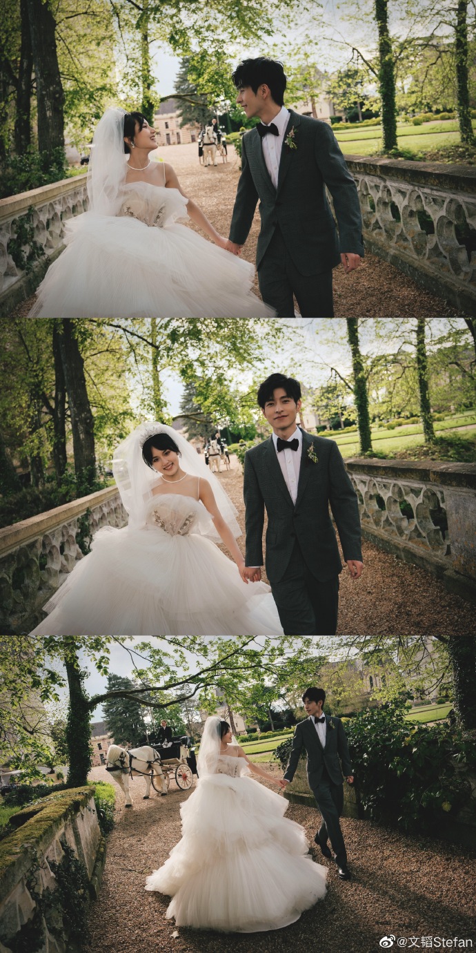 组图:文韬晒婚礼大片配文"迟来的旅行" 城堡复古风浪漫满分