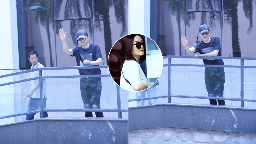 谢娜产后与张杰合体录《快本》 两人一前一后分开进场