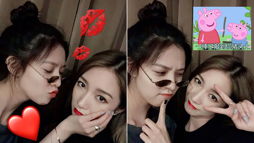 孟美岐宋妍霏闺蜜聚会玩亲亲 自侃拍两千张照片选三张