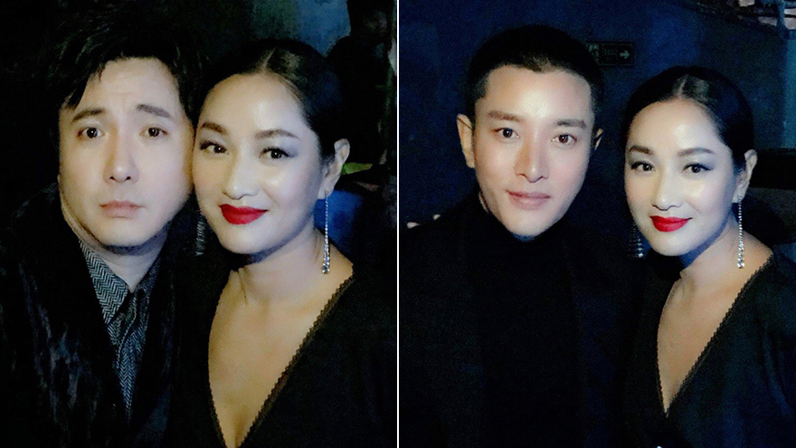 瞿颖晒与众男星后台合照 光线太暗竟误把沈腾认成贾玲