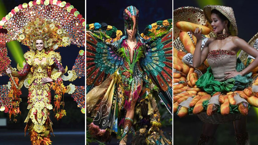 环球小姐佳丽穿民族服饰斗艳 越南小姐被侃模仿王思聪