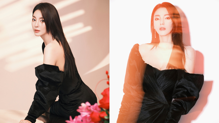 张雨绮黑色高开衩秀美腿 称“自拍靠自信他拍靠信任”